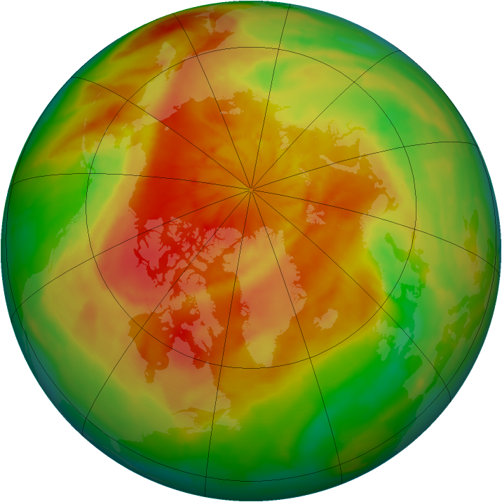 Arctic ozone map for 12 April 2014